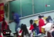 Çin'de sinirli öğretmen öğrencileri dövdü