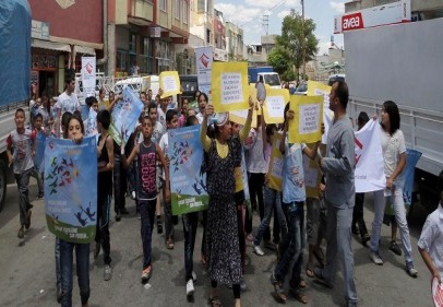 Çocuk işçiliğini protesto ettiler