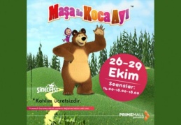 Çocuklar, Maşa ile Koca Ayıyla buluşuyor