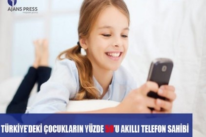 Çocukların yüzde 59&#8217;unda akıllı telefon var