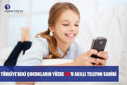 Çocukların yüzde 59&#8217;unun elinde akıllı telefon var