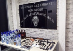 Çok sayıda kaçak içki ele geçirildi