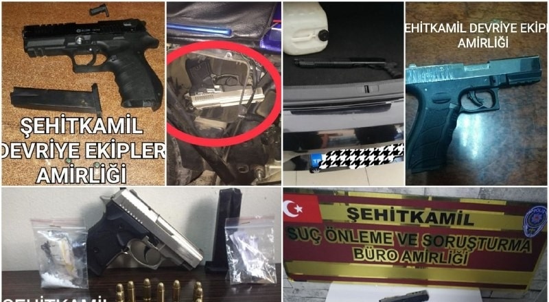Çok sayıda tabanca, tüfek ve fişek ele geçirildi
