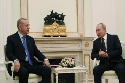 Cumhurbaşkanı Erdoğan,  Putin ile görüştü