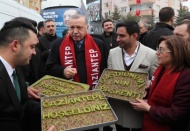 Cumhurbaşkanı Erdoğan Gaziantep’te her adımda bir sürprizle karşılaştı 