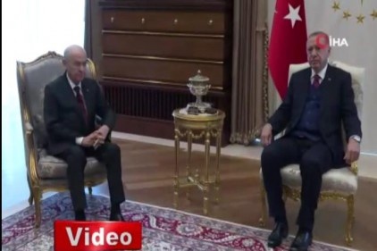 Cumhurbaşkanı Recep Tayyip Erdoğan, Devlet Bahçeli'yi kabul etti