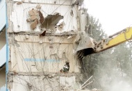 Çürük raporu bulunan hükümet konağının yıkımı tamamlandı