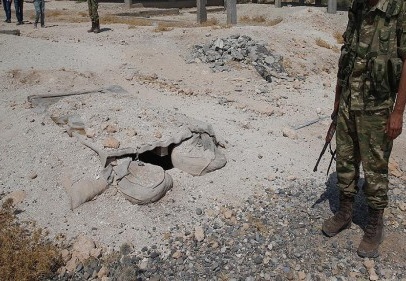 DAEŞ'in Cerablus'tan kaçarken kullandığı tüneller görüntülendi