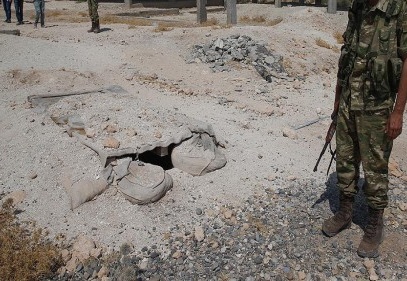 DAEŞ'in Cerablus'tan kaçarken kullandığı tüneller görüntülendi