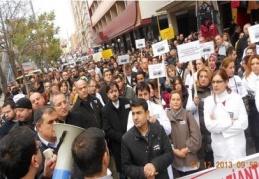 Dayatılan nöbetleri ve hukuka aykırı uygulamalar protesto edildi