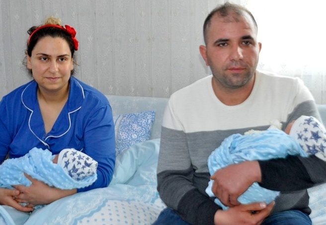 Depremzede çiftin Fethiye’de ikizleri dünyaya geldi