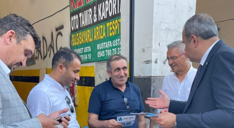 DEVA Partisi, oto tamirci esnafını ziyaret etti