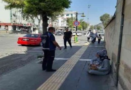 Dilencilik yapan 65 şahsa işlem yapıldı