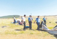 Dilenenlerin çadır ve eşyalarına el konuldu