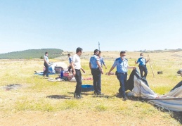 Dilenenlerin çadır ve eşyalarına el konuldu