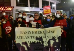 DİSK Basın-İş’ten Muharrem Sarıkaya protestosu