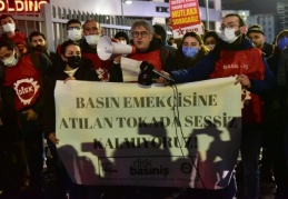 DİSK Basın-İş’ten Muharrem Sarıkaya protestosu