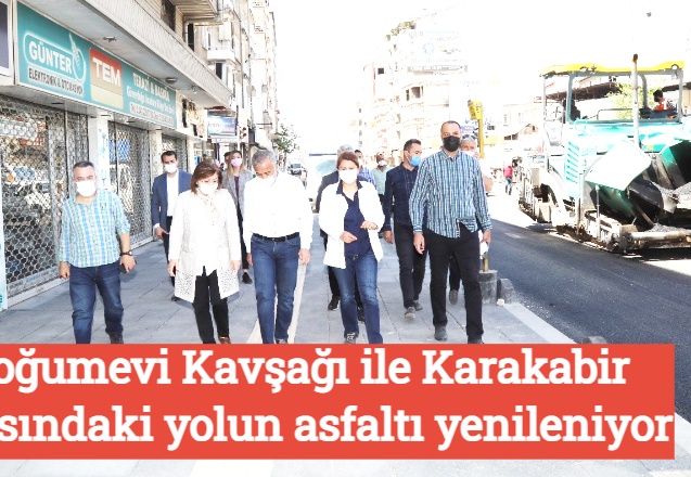 Doğumevi Kavşağı ile Karakabir arasındaki yolun asfaltı yenileniyor