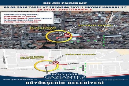Doğumevi Kavşağı&#8217;nda da sola dönüşler yasaklandı