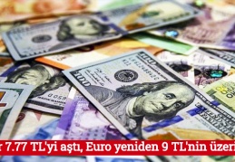 Dolar 7.83 TL'yi aştı, Euro yeniden 9 TL'nin üzerinde!
