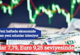 Dolar 7,79, Euro 9,25 seviyesinde