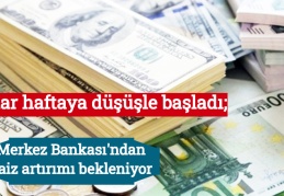 Dolar haftaya düşüşle başladı; Merkez Bankası'ndan faiz artırımı bekleniyor