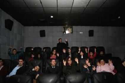 Down sendromlu çocuklar sinema keyfi yaşadı