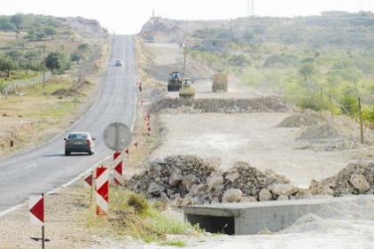 Duble yol çalışmaları yeniden başlatıldı