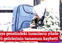 Dünya genelindeki insanların yüzde 34’ü gelirlerinin tamamını kaybetti