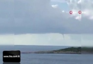 Dünyaca ünlü Kaputaş Plajı açıklarında hortum