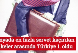 Dünyada en fazla servet kaçırılan ülkeler arasında Türkiye 1. oldu