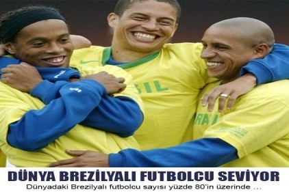 Dünyadaki Brezilyalı futbolcu sayısı yüzde 80&#8217;in üzerinde &#8230;