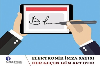 E-imza sayısı yüzde 4,7 arttı