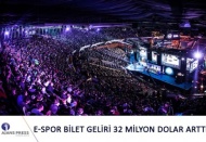 e-spor bilet geliri 32 milyon dolar arttı