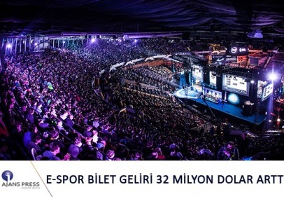 e-spor bilet geliri 32 milyon dolar arttı
