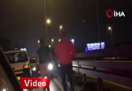 E-5'te aksiyon filmlerine taş çıkaran kavga