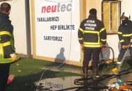 Eczane çadırında çıkan yangına müdahale edildi