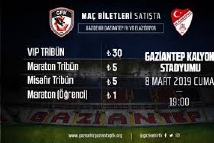Elazığspor maçı biletleri satışa çıktı