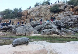 Emniyetli inişler ve kaya tırmanışı eğitimleri için kamp yaptılar