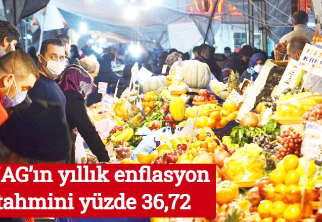 ENAG’ın yıllık enflasyon tahmini yüzde 36,72