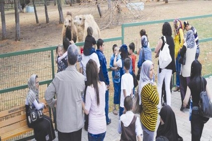 Engelli çocukların hayvanat bahçesi keyfi görülmeye değerdi