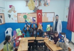 Engelli öğrencilerin karne sevinci