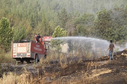 Erikçe&#8217;de yangın çıktı