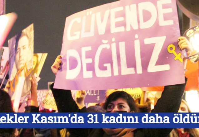 Erkekler kasımda 31 kadını daha öldürdü