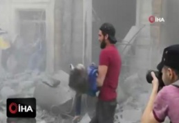 Esad rejimi İdlib'de pazar yerini bombaladı