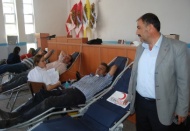 Esnaf kan bağışında bulundu 