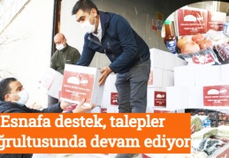 Esnafa destek, talepler doğrultusunda devam ediyor