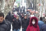 Evde kal çağrısına uymadılar, caddeleri doldurdular