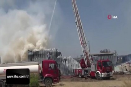 Fabrika yangını kontrol altına alındı