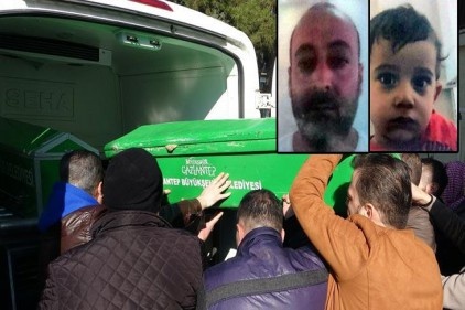 Feci kazada ölen baba ve olunun cenazesi yakınlarına teslim edildi
